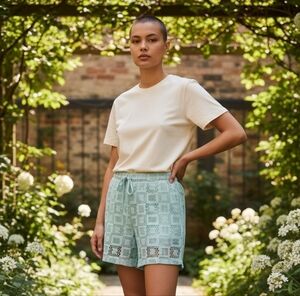 Original Use Mint Lace Drawstring Shorts – Medium | Lined